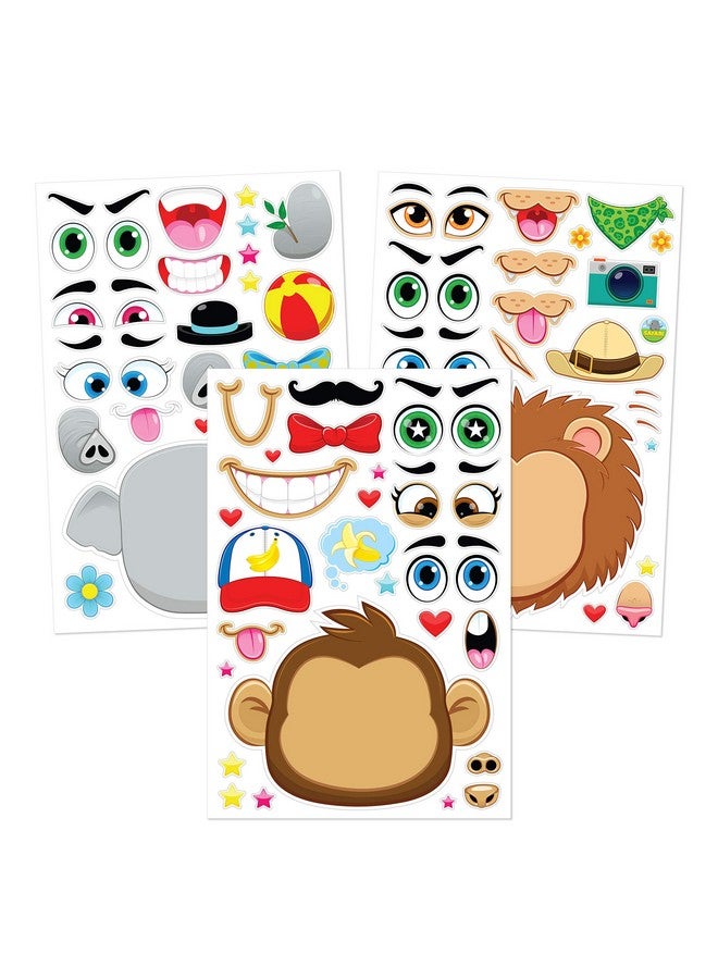 JOYIN 36 PCS 9"x6" Make a face Stickers for Kids, Make Your Own Animal Mix and Match Sticker Sheets with Safaris, Sea and Fantasy Animals Kids Crafts Party Favors Goodie Bags Stuffers - Image 3