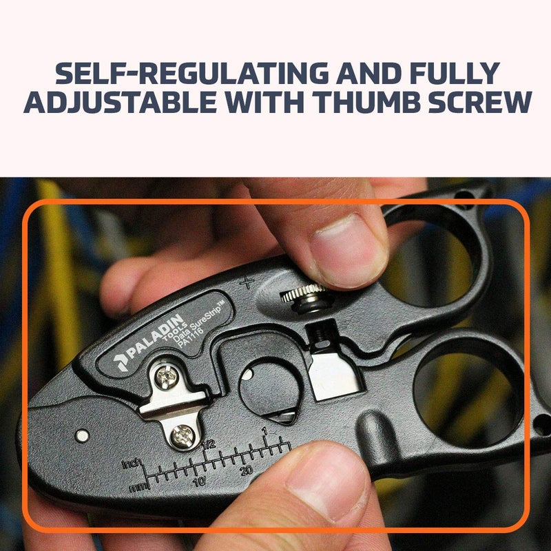 TEMPO Paladin Tools PA1116 Network Cable Cutter and Wire Stripper Tool | POE Ethernet CAT3 CAT5 CAT5E CAT6 (Professional Grade) - Image 5