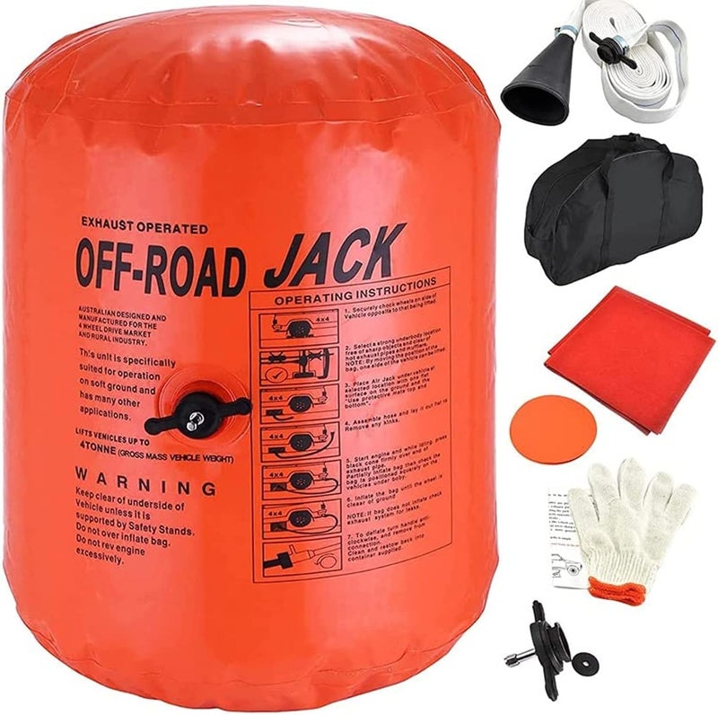4T Exhaust Air Jack Inflatable Car -Road Exhaust Air Jack for Vehicle SUV Car Truck Rescue - Image 1