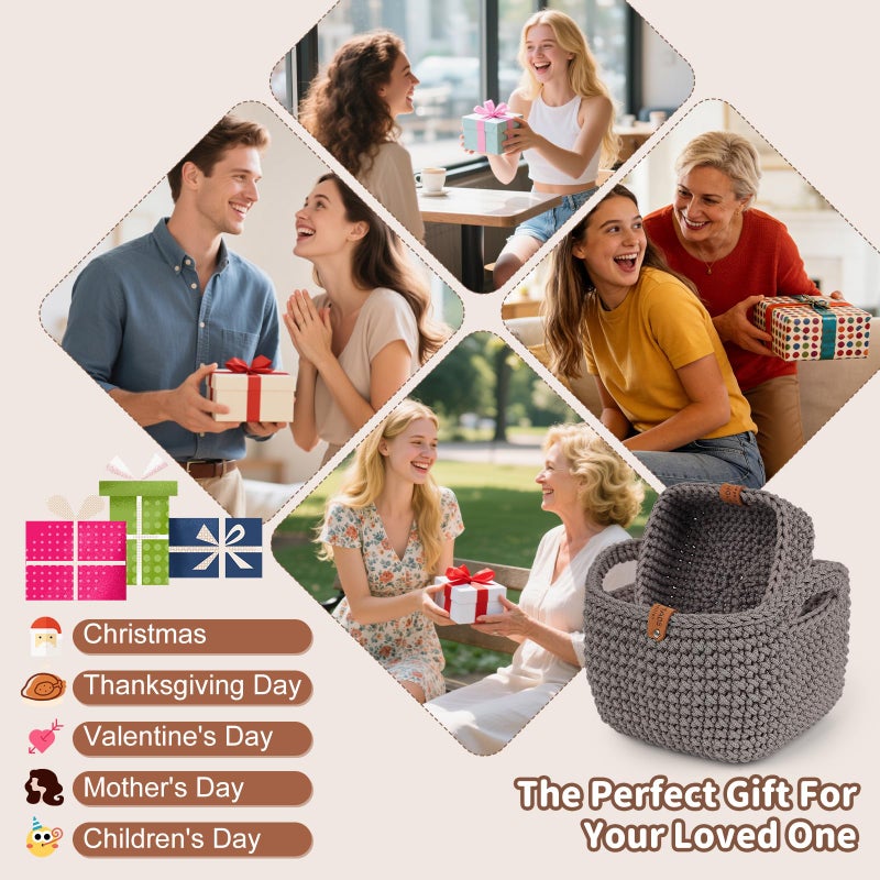 Aeelike 27PCS Crochet Basket Kit for Beginners (L&S), Crocheting Basket for Storage, Knitting Starter Set with Instruction, Complete Beginner Crochet Kit, Crocheting Gift for Home Decor - Image 5