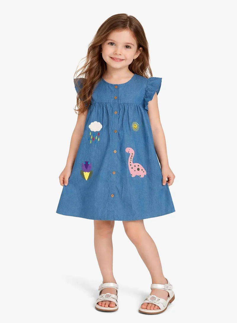 بنياتا فستان مكشكش