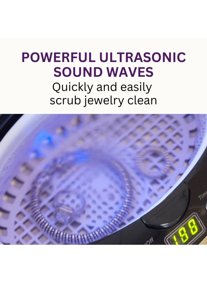 Gemoro - Gemoro Sparkle Spa Pro   Personal Ultrasonic Jewelry Cleaner With 5 User-Programmable Timed Cleaning Cycles   Professional Performance Machine With Digital Timer For Rings Watches Earring  Slate Gray - Image 1