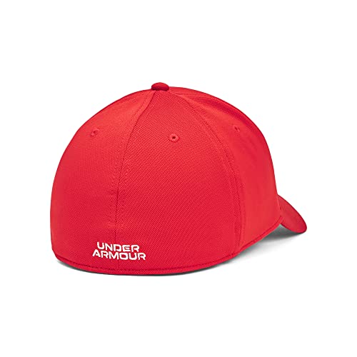 Under Armour Men's Blitzing Cap Stretch Fit, (600) Red / / White, Large/X-Large - Image 2