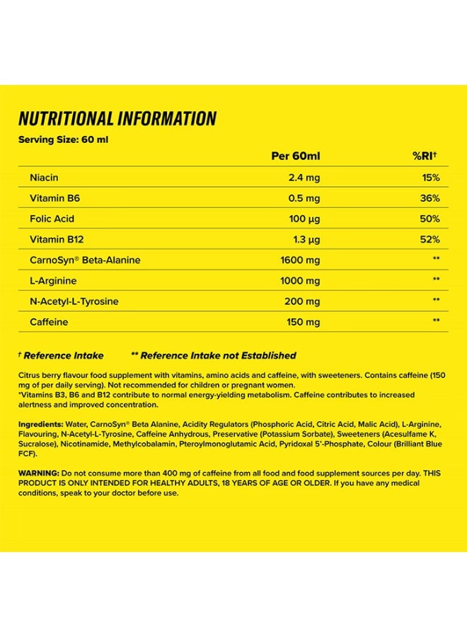 CELLUCOR C4 Original Pre Workout Shot - Citrus Berry - (Pack of 12) - Image 2
