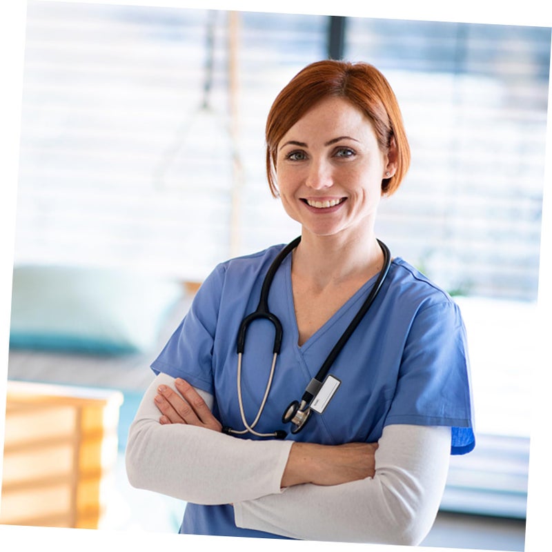 5 Pack Two Sided Stethoscope Name Tag Card Holders For Nurses Doctors Easy Identification - Image 3