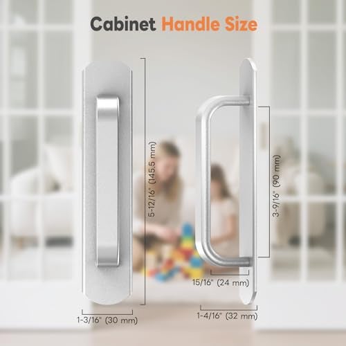 Mixizigoz 4 Pack 57 Inch Adhesive Cabinet Handles No Drill Stick on Door Push Pulls for Closet Drawer Fridge Peel Stick Sliding Door Handles with Strong Adhesive Secure Grip 4 Silver - Image 3