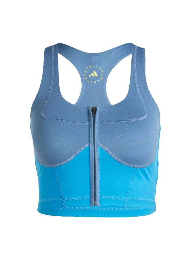 Adidas adidas by Stella McCartney Two-Tone Zipped Crop Top