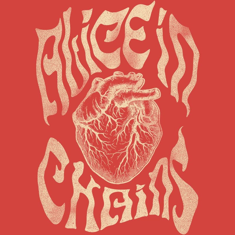 American Classics Alice in Chains T-Shirt Heart Men's Short Sleeve T-Shirts 90s Music Vintage Style Graphic Tees (Red Heather) - Image 3