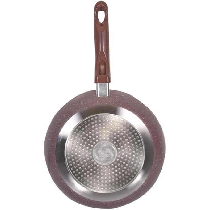 إيزي كوك مقلاة رخامية مفتوحة مقاس 30 سم، مقلاة طهي غير لاصقة بطبقة رخامية مناسبة لجميع أنواع المواقد، مقبض مقاوم للحرارة، مقلاة مطلية بالرخام - Image 5