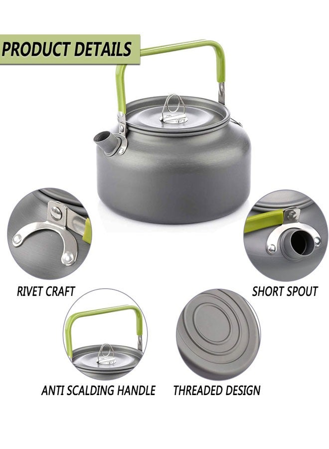 HAWAWA 1.2L Outdoor Camping Kettle Portable, Aluminum Water Pot with Carrying Bag, Compact Lightweight Teapot for Barbecue Picnic Hiking  - Image 3