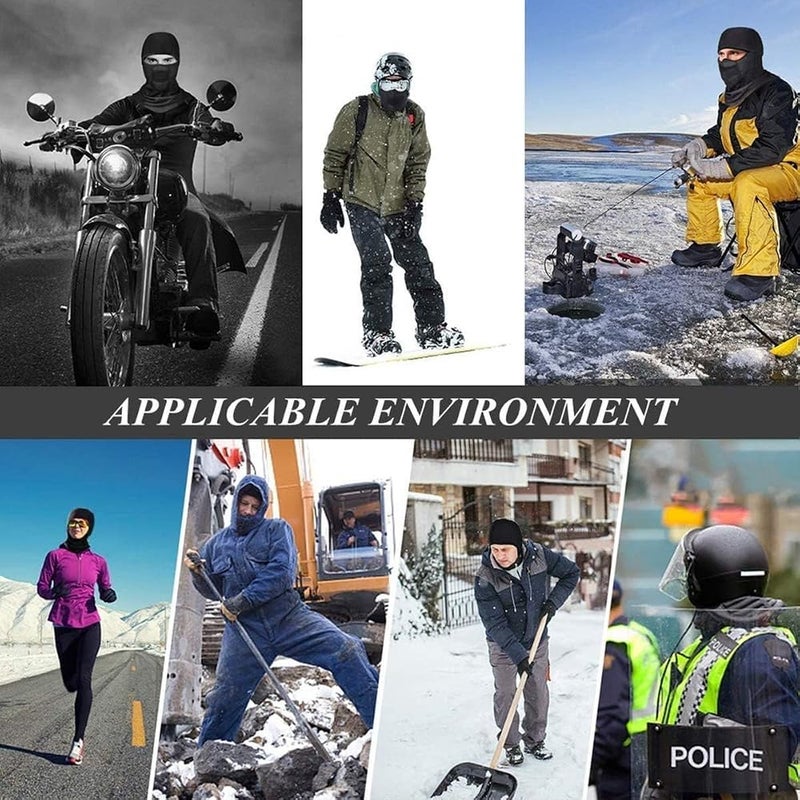 Azonee Balaclava Face Mask, Balaclava Motorcycle Face Mask, Ski Mask for Men and Women, Stay Warm and Comfortable with Moisture-Wicking Technology, Windproof Hem, for Skiing, Cycling, Snowboarding & Riding - Image 5
