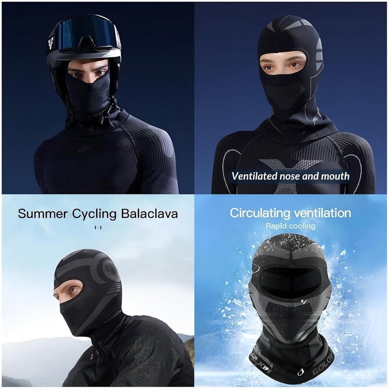 Azonee Balaclava Face Mask, Balaclava Motorcycle Face Mask, Ski Mask for Men and Women, Stay Warm and Comfortable with Moisture-Wicking Technology, Windproof Hem, for Skiing, Cycling, Snowboarding & Riding - Image 2