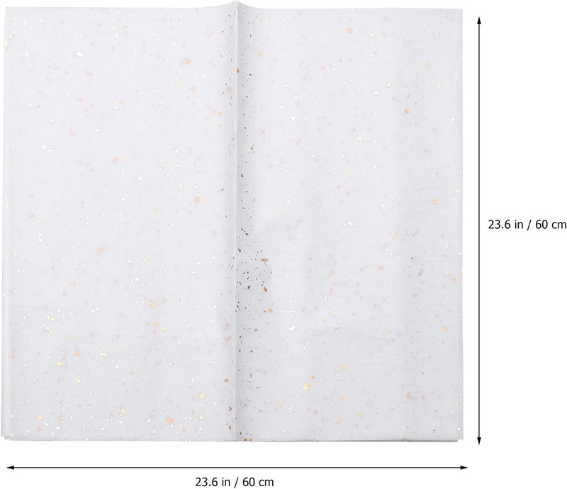 Hohopeti 10pcs Floral Pattern Flower Wrapping Paper DIY Packaging Paper for Bouquets Christmas Box Rice White Color - Image 2