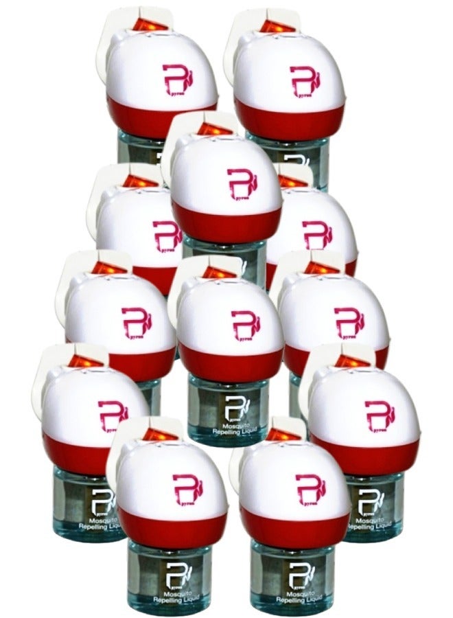 بيرون 12 قطع جهاز طرد البعوض الكهربائي و عطر الزهور السائل 45مل - Image 1