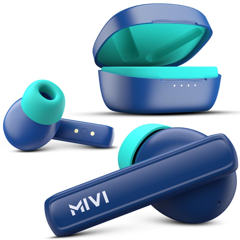 Mivi DuoPods Sync in Ear Earbuds | 60H Playtime Bluetooth Earphones Wireless | Earbuds ENC for Clear Calls | 13mm Drivers Ear Buds Wireless | Gaming Mode | BT 5.3 TWS ENC Earbuds Style | Earpods - Image 5
