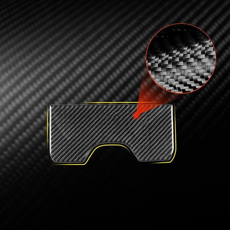 Black Carbon Fiber Cup Holder Cover For Dodge RAM 1500 2500 3500 2019 2023 Crew Cab - Image 3