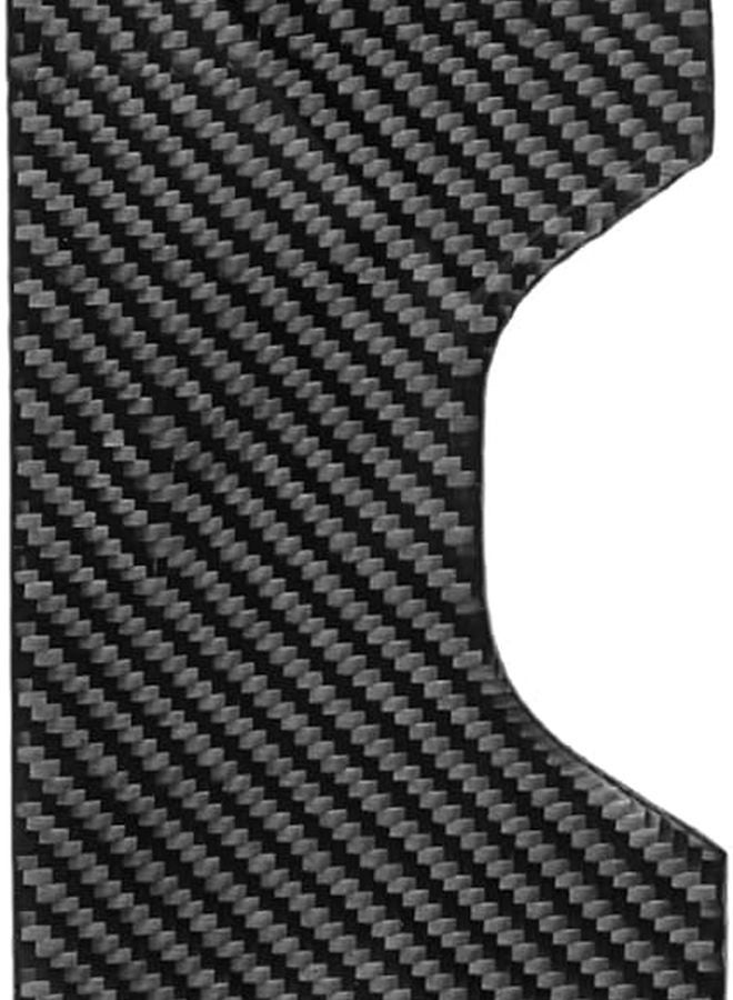 Black Carbon Fiber Cup Holder Cover For Dodge RAM 1500 2500 3500 2019 2023 Crew Cab - Image 1