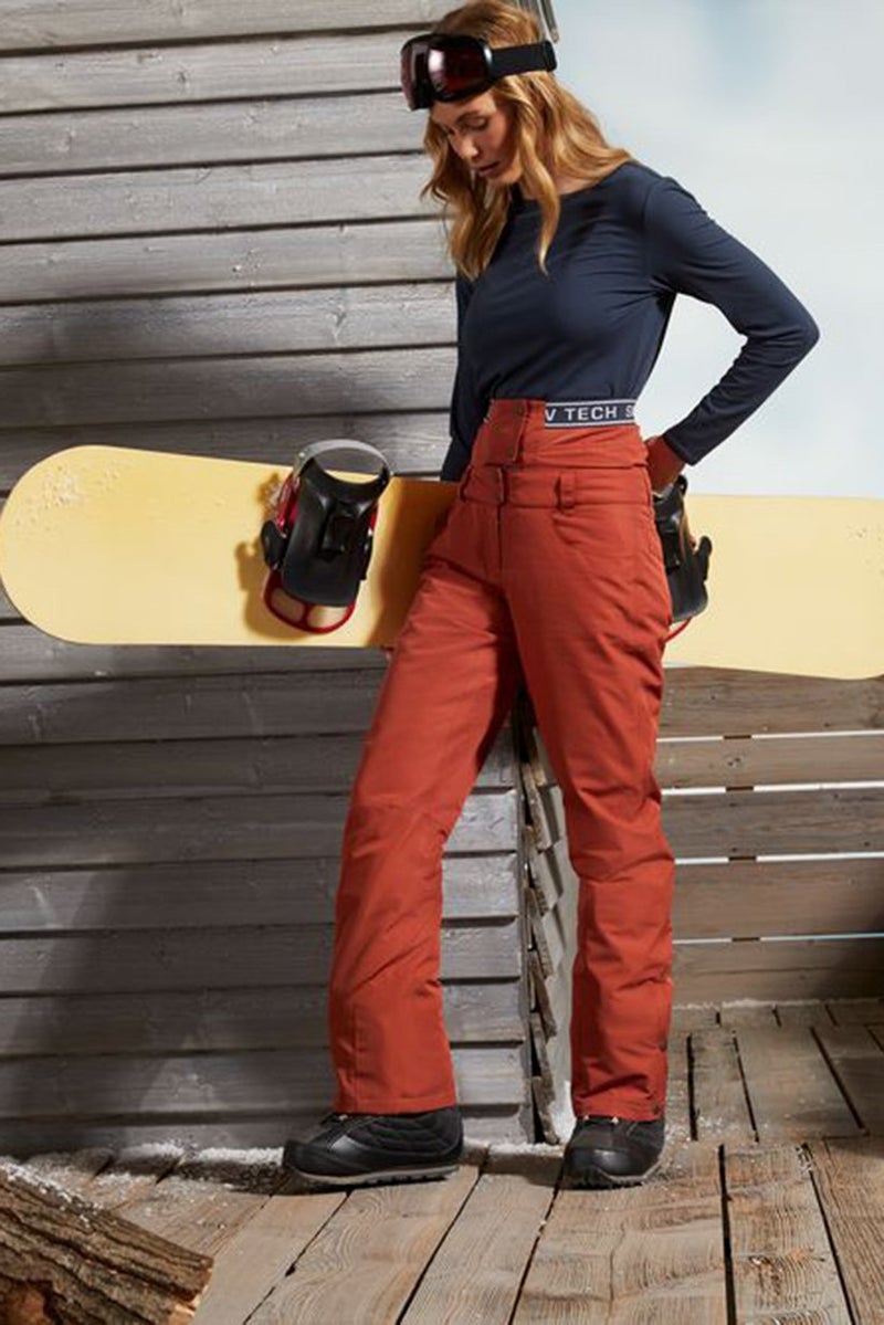 Tchibo Women Sportswear Fit Ski And Snowboard Pants, Orange  - Image 1