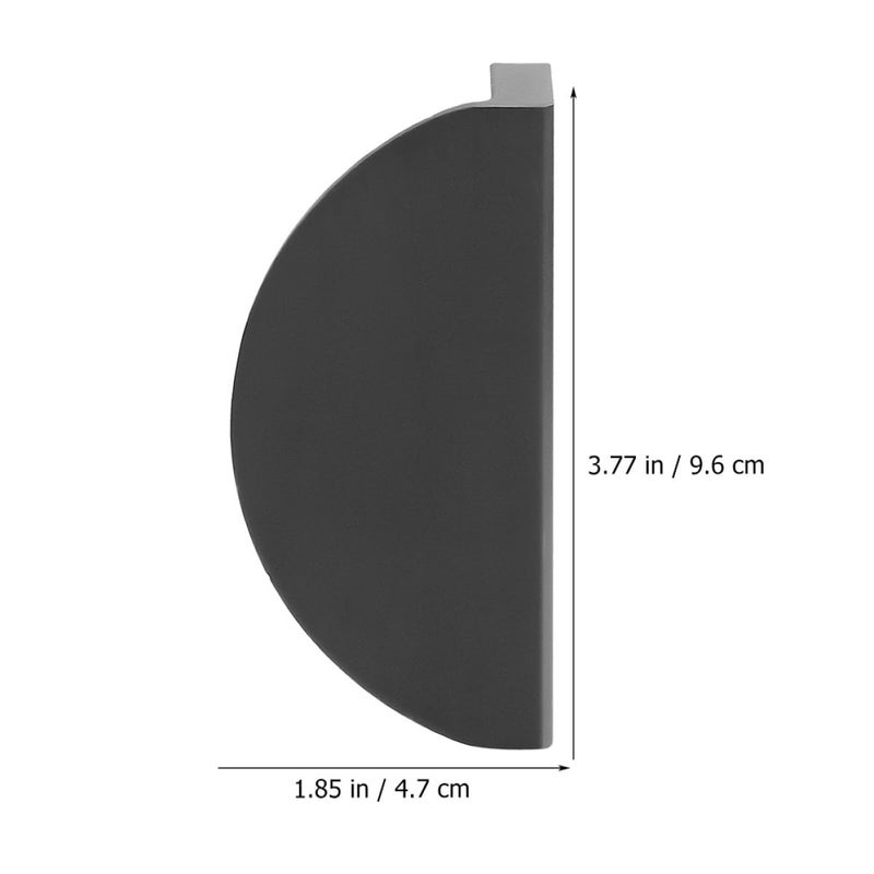 Black Matte Half Round Cabinet Pulls 64mm Hole Center Drawer Handles 2 Pack - Image 3
