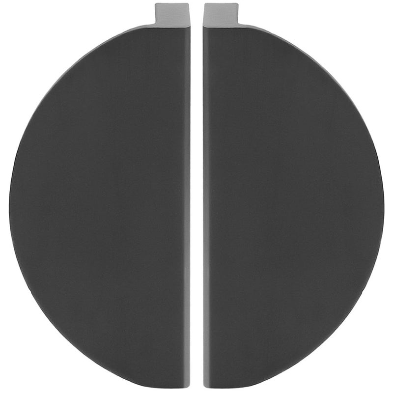 Black Matte Half Round Cabinet Pulls 64mm Hole Center Drawer Handles 2 Pack - Image 2