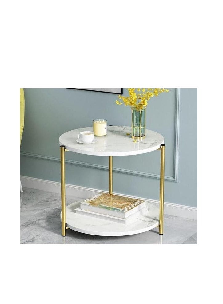 Bedside Coffee Table Round End Side Table Desk Nordic Marble design Home Sofa Tables Living Room Light Luxury Side Tables - Image 1