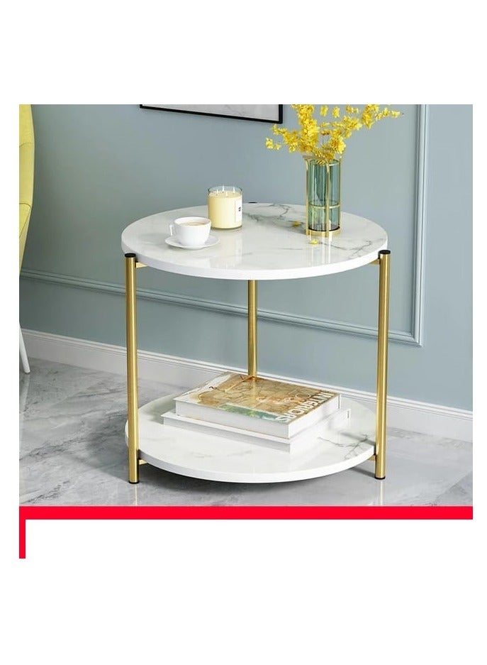 Bedside Coffee Table Round End Side Table Desk Nordic Marble design Home Sofa Tables Living Room Light Luxury Side Tables - Image 3
