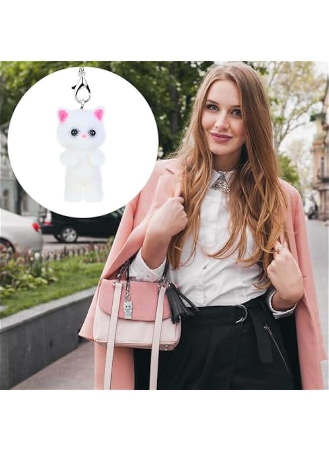 Generic - Cat Phone Charms, Fuzzy Cat Keychain Cute Y2K Aesthetic Phone Case Charm Kawaii Cat Mobile Phone Pendants Wrist Straps Lanyard Accessories for Women Girls Phone Bag Keychain Camera Decor - Image 1