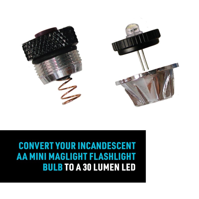 Nite Ize LED Upgrade Combo II Compatible with AA Mini Maglite - Convenient Flashlight Kit with LED & Tail Cap Switch - Powerful Flashlight Upgrade for Camping & Hiking - 2 Pack - Image 3