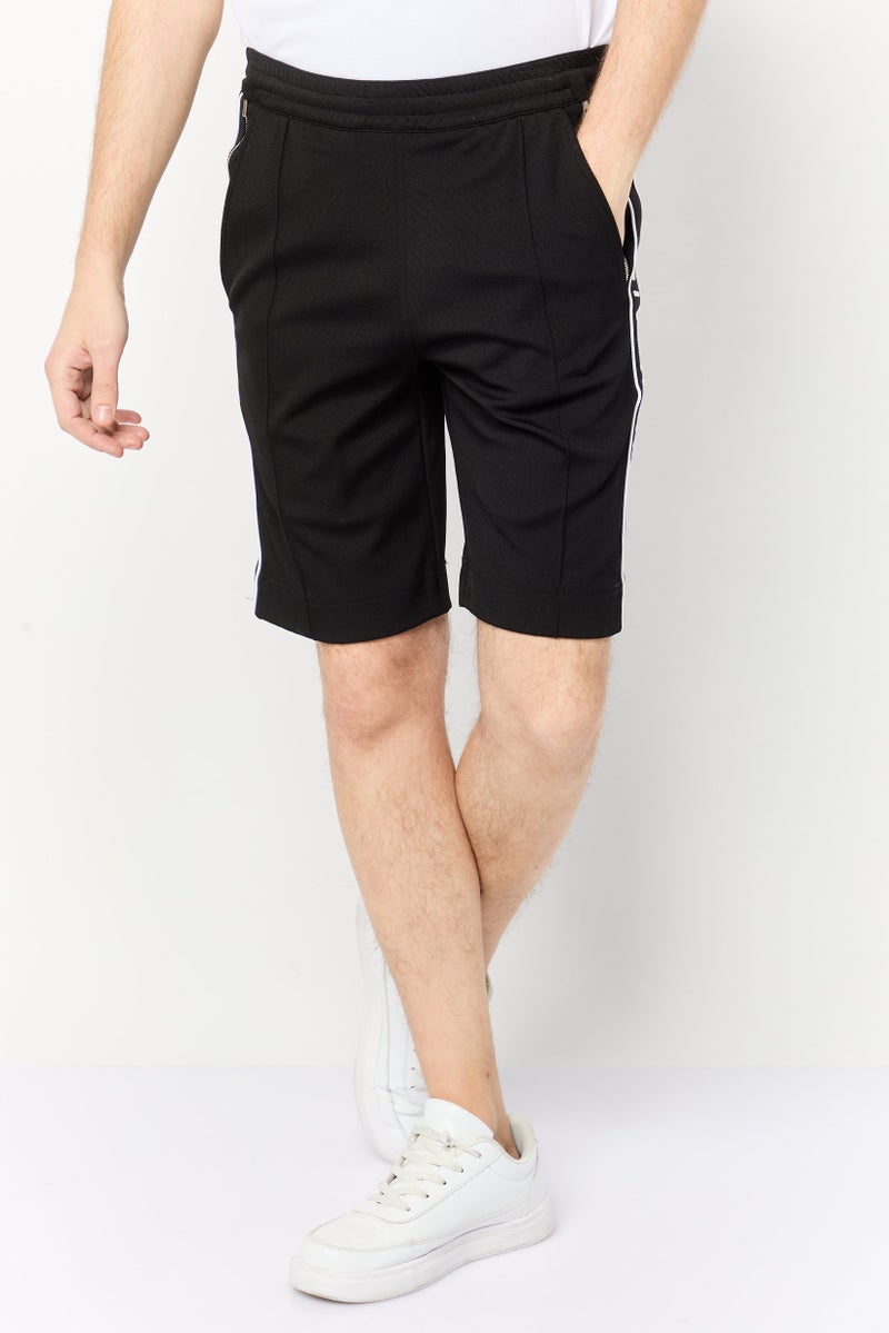 GIVENCHY Men Embroidered Logo Basic Shorts, Black - Image 1