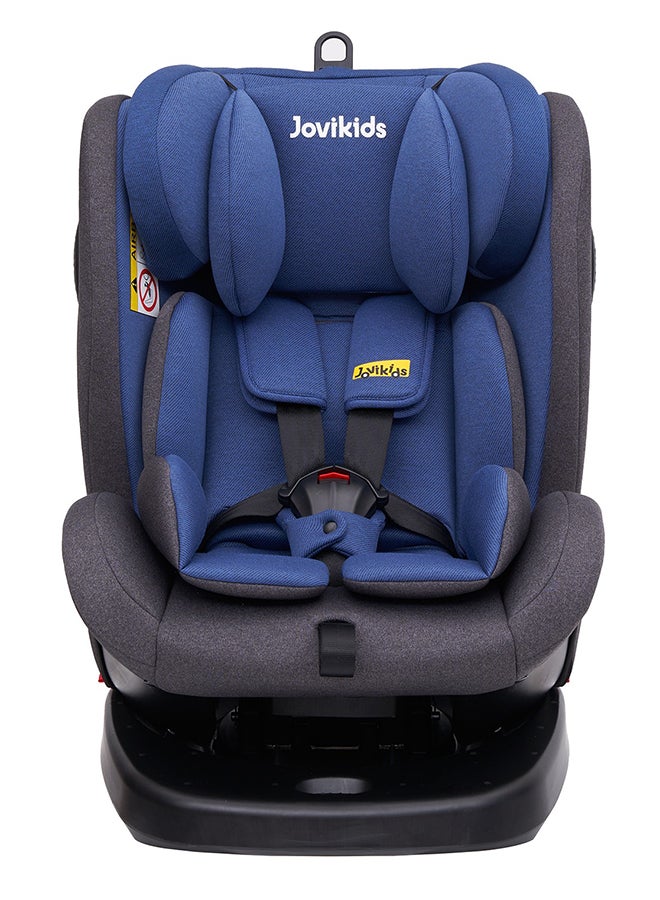 جوفيكيدز Jovikids Angela Safety Baby Car Seat with Isofix and Top Tether, 360 Degree Swivel Child Seat, Rotating Carseat for Group 0/1/2/3, 0-12 Years Old, ECE R44/04, Blue - Image 2