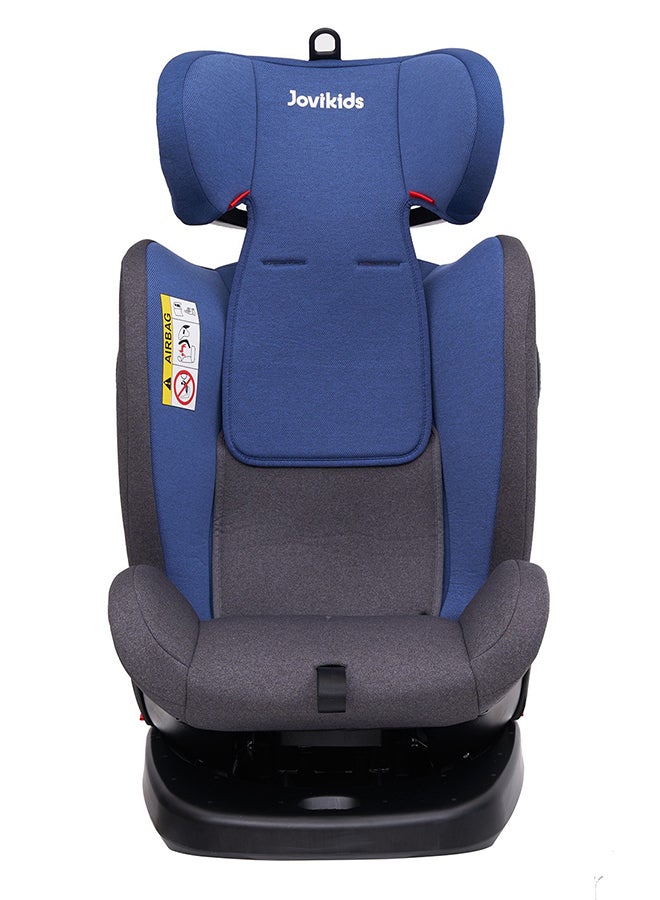 جوفيكيدز Jovikids Angela Safety Baby Car Seat with Isofix and Top Tether, 360 Degree Swivel Child Seat, Rotating Carseat for Group 0/1/2/3, 0-12 Years Old, ECE R44/04, Blue - Image 5