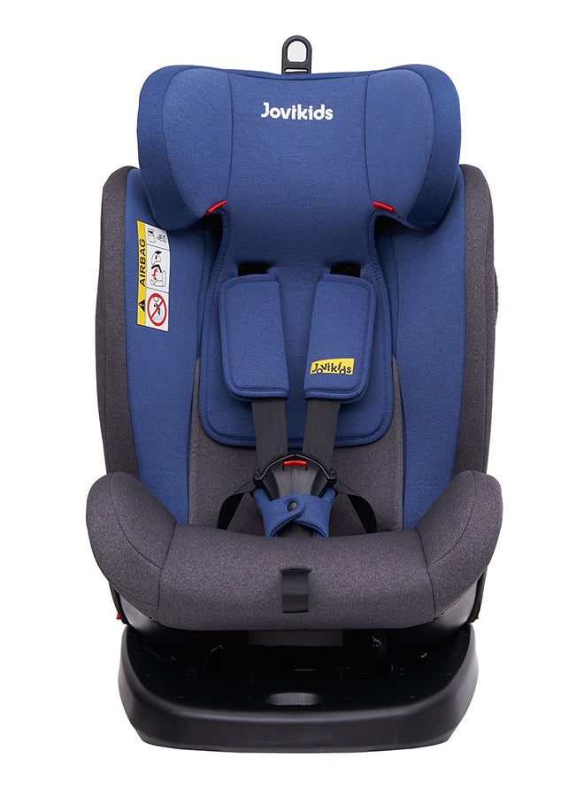 جوفيكيدز Jovikids Angela Safety Baby Car Seat with Isofix and Top Tether, 360 Degree Swivel Child Seat, Rotating Carseat for Group 0/1/2/3, 0-12 Years Old, ECE R44/04, Blue - Image 4
