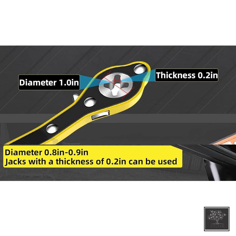 sulfar Universal Car Jack Ratchet Wrench|360° Forward & Reverse Knob|Scissor Jack Lift Speed Handle Tool|Tire Wheel Jack Wrench - Image 5