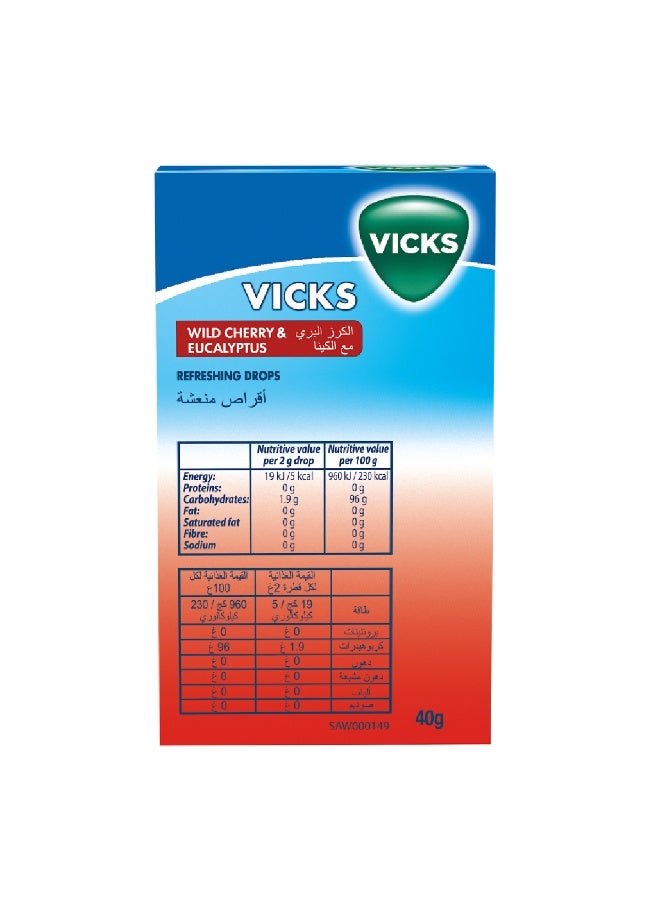 فكس فيكس أقراص لإلتهاب الحلق بنكهة الكرز البري والأوكالبتوس - Image 3