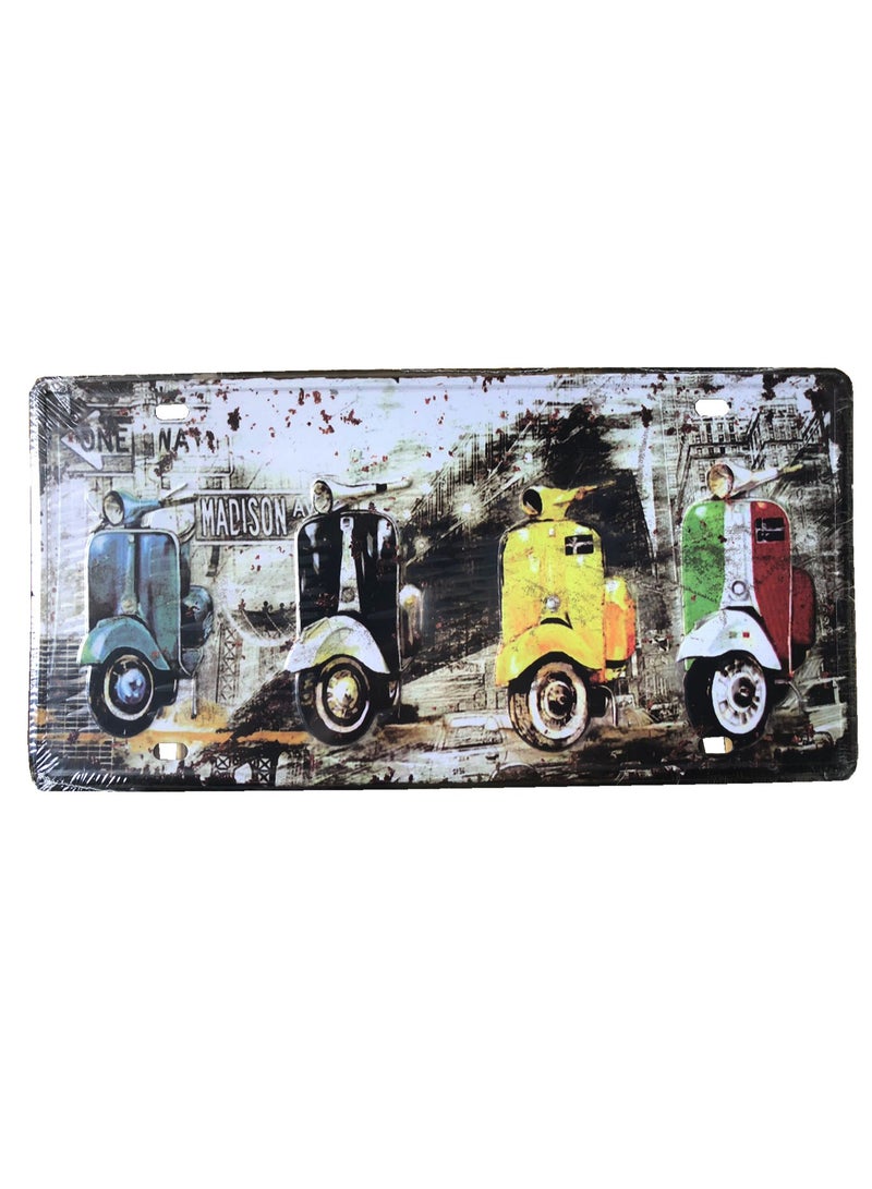LINGWEI Wall Decorative Metal Plate Wall Metal Art Tin Sign Plaqui Print Poster Car Plate Plaque Decals Modern Design Painted Tin Metal Wall Art Signs - Image 2