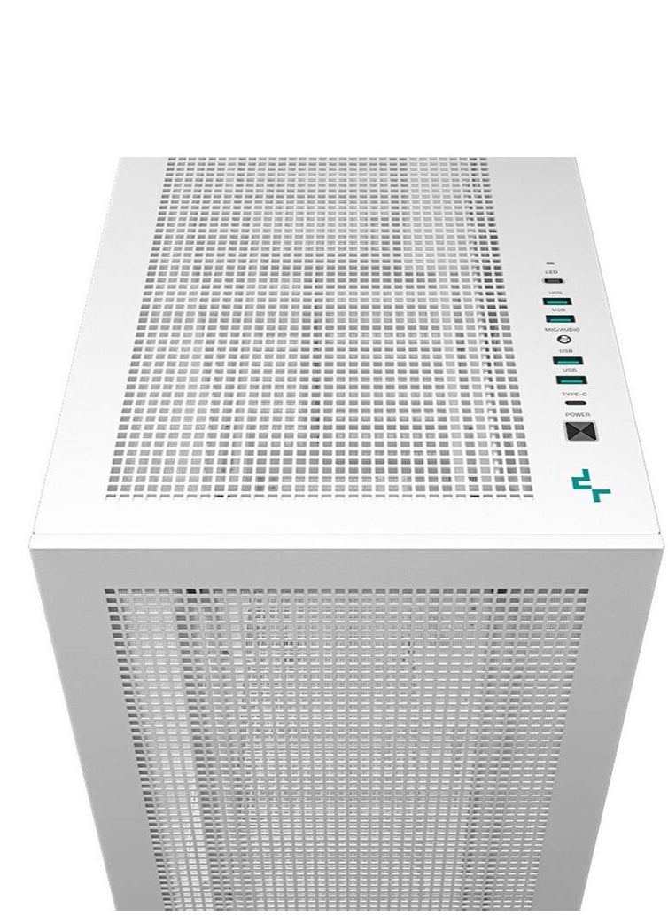 DEEPCOOL - Morpheus Full Tower ATX+ PC Case, Tempered Glass Side Panel, Up to 420mm Radiator, Real-time Digital Display, 1* 420mm ARGB Fan, 4* USB 3.0 / 1* USB Type-C, White | R-MORPHEUS-WHAPA1-G-1 - Image 1