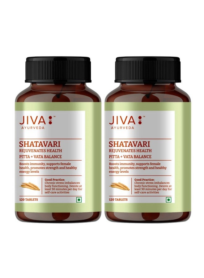 Jiva Shatavari Tablets 500gm | 100% Pure & Natural | Helps to Booss Immunity | Goodness of Shatavari, Babool, Maize & Starch | For Men & Women - 120 Tablets (Pack of 2) - Image 1