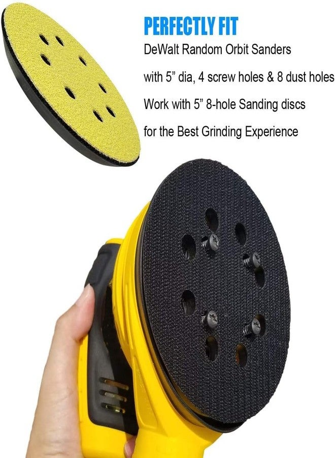 Tockrop 2 Pack 5 Inch 8 Hole Replacement Sander Pad for DeWalt DWE6423,DWE6423K, DWE6421,DWE 6421K, DCW210B Random Orbital Sander- Sanding Backing Pad - Image 4