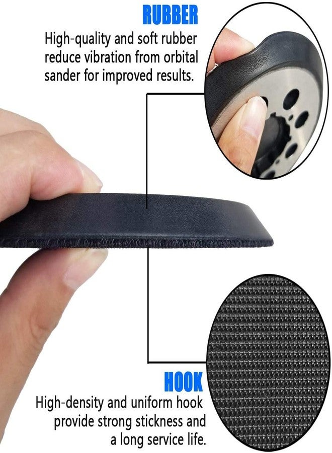 Tockrop 2 Pack 5 Inch 8 Hole Replacement Sander Pad for DeWalt DWE6423,DWE6423K, DWE6421,DWE 6421K, DCW210B Random Orbital Sander- Sanding Backing Pad - Image 2
