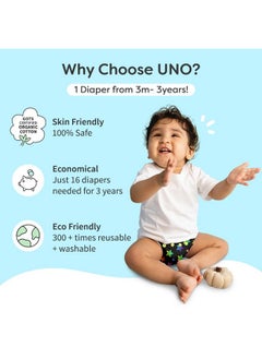 Cloth Diapers For Babies - Starter Pack With 2 Freesize Uno - New Version | Reusable Cloth Diapers For Babies From 3M To 3Y With 3 Reusable Diaper Liners, 2 Inserts And 2 Booster - pzsku/Z360413F785CEC90E6FD3Z/45/_/1733729611/2be59ccf-eac5-4470-835c-65c267d28ae5