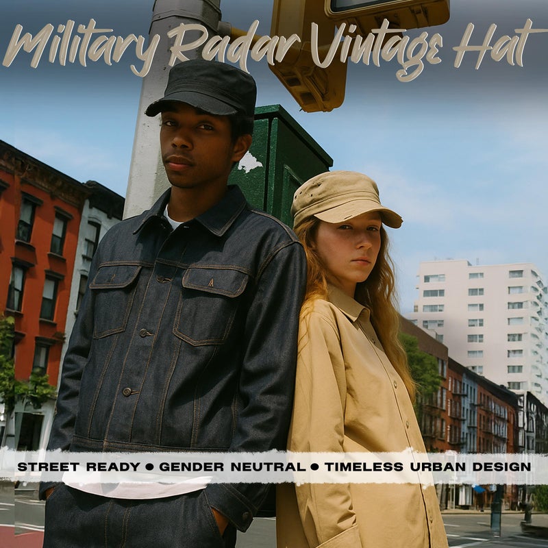 Funky Junque Distressed Military Hat â€“ Newsboy Hats for Women, Short Brim Army Baseball Cap, Womens Cadet Hat Trendy Style - Khaki - Image 4