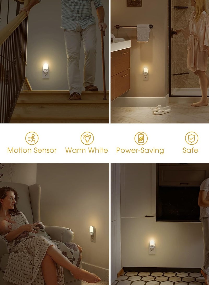 Necomi Wall Mounted Night Light, 2 Pieces LED Dimmable Night Light with Light Sensor, Soft Warm Light 3000K Automatic Night Light for Kids, Corridor - Image 2