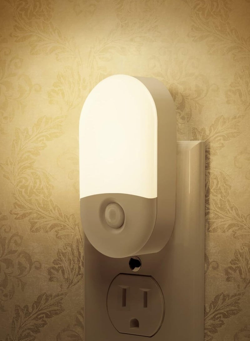 Necomi Wall Mounted Night Light, 2 Pieces LED Dimmable Night Light with Light Sensor, Soft Warm Light 3000K Automatic Night Light for Kids, Corridor - Image 1