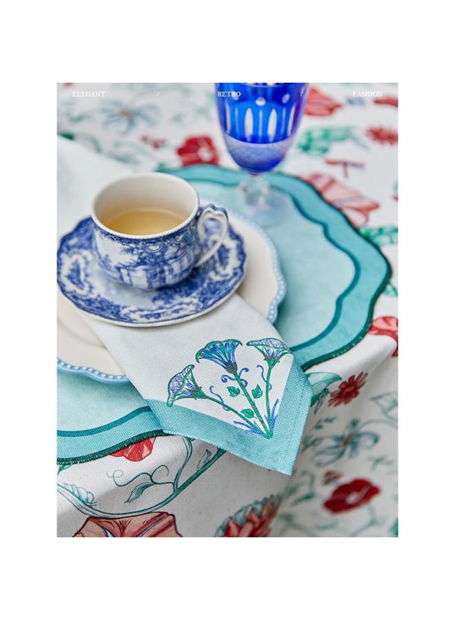 Crayon Pie Placemat Napkin French Pad Solid Color Household Insulated Chinese Cabinet Plate Mat-Color:Songgu Listening Style A - Placemat-Specifications:35*43cm*4 Sheets
