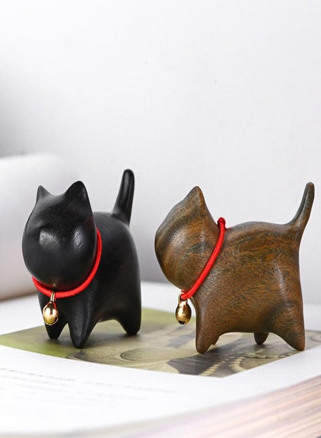 IMIKEYA Wooden Cat Chopstick Rest - Cute and Practical Cat Figurine Holder for Chopsticks, Brushes, Pens & More – Ideal Gift for Home and Office Decoration - Image 3