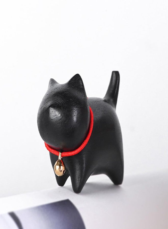 IMIKEYA Wooden Cat Chopstick Rest - Cute and Practical Cat Figurine Holder for Chopsticks, Brushes, Pens & More – Ideal Gift for Home and Office Decoration - Image 4