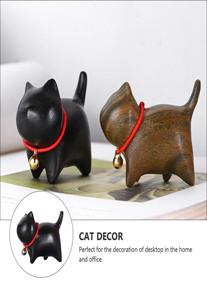 IMIKEYA Wooden Cat Chopstick Rest - Cute and Practical Cat Figurine Holder for Chopsticks, Brushes, Pens & More – Ideal Gift for Home and Office Decoration - Image 5