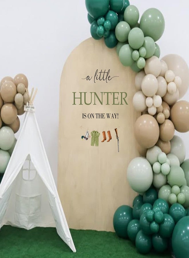 Capiont A Little Hunter is on The Way Decal - Hunting Theme Decor Wall Decal,Mallard Duck Baby Shower Decorations,Duck Hunting Shotgun Sign Balloon Arch Backdrop Wall Sticker (A Little Hunter Decal) - Image 1