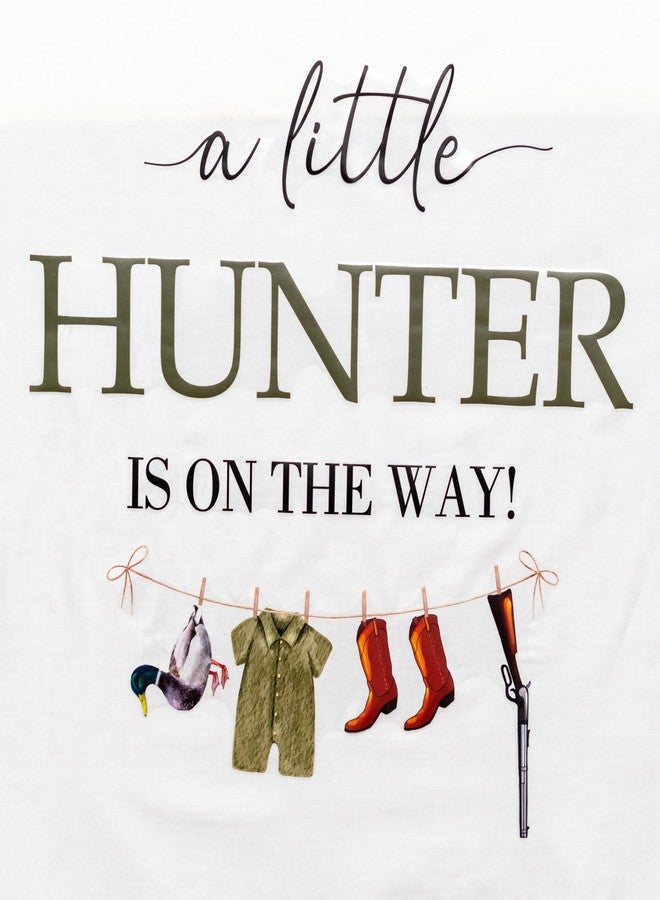 Capiont A Little Hunter is on The Way Decal - Hunting Theme Decor Wall Decal,Mallard Duck Baby Shower Decorations,Duck Hunting Shotgun Sign Balloon Arch Backdrop Wall Sticker (A Little Hunter Decal) - Image 3