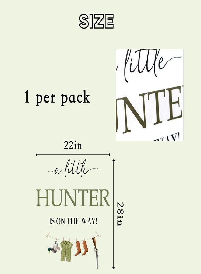 Capiont A Little Hunter is on The Way Decal - Hunting Theme Decor Wall Decal,Mallard Duck Baby Shower Decorations,Duck Hunting Shotgun Sign Balloon Arch Backdrop Wall Sticker (A Little Hunter Decal) - Image 2